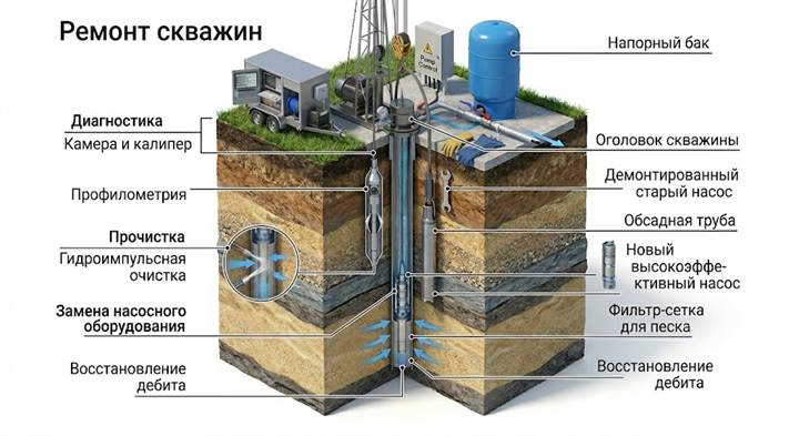 Ремонт скважин в Шуе